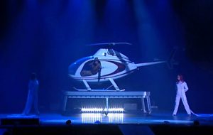 Helicopter appearance on stage big illusion equipemnt promotion sales