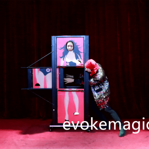 Truco de magia, ilusión mágica de escenario, ilusión de Zig-Zag Girl